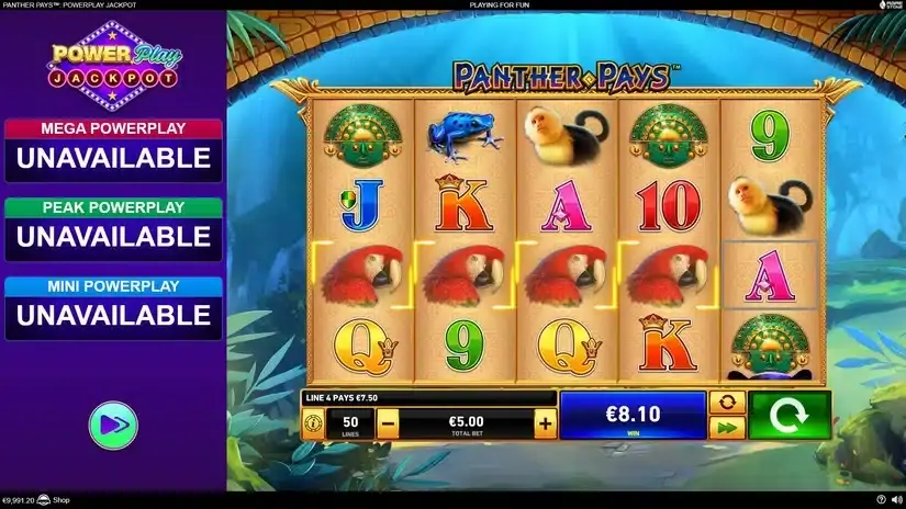 Panther Pays Power Play slot screenshot 