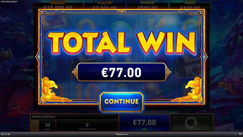 Pearls Pearls Pearls slot screenshot 