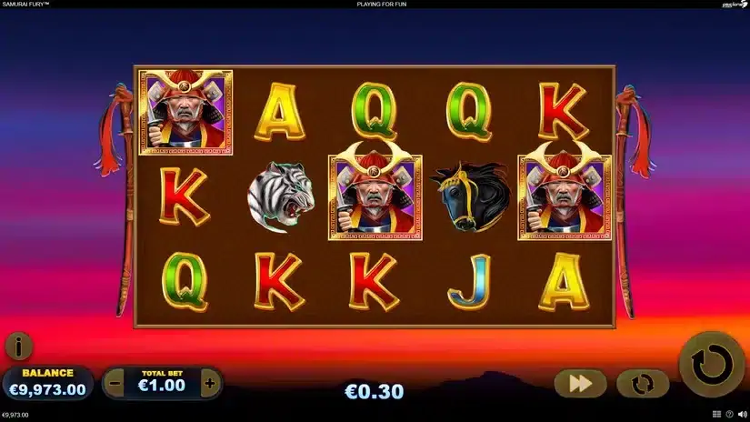 Samurai Fury slot screenshot 4