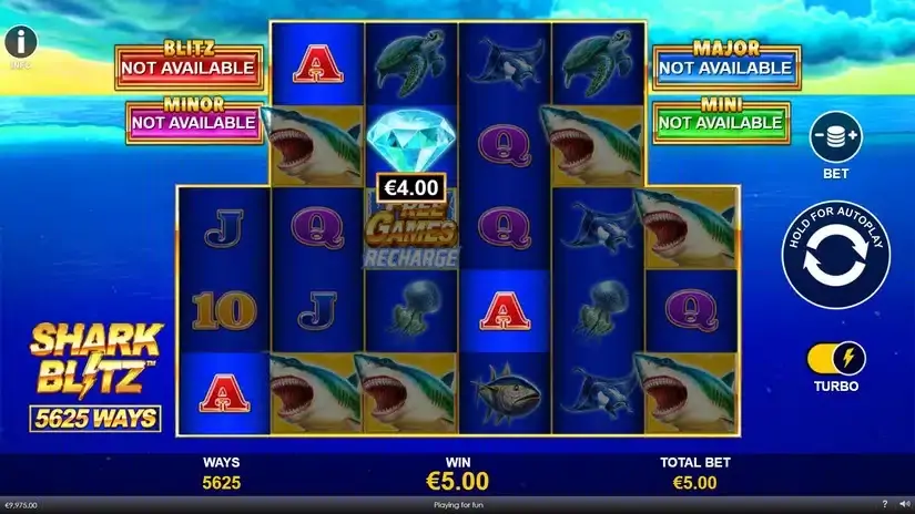 Shark Blitz slot screenshot 2