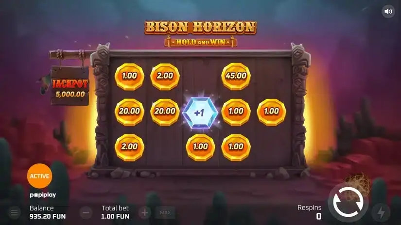 Bison Horizon Hold and Win slot screenshot 