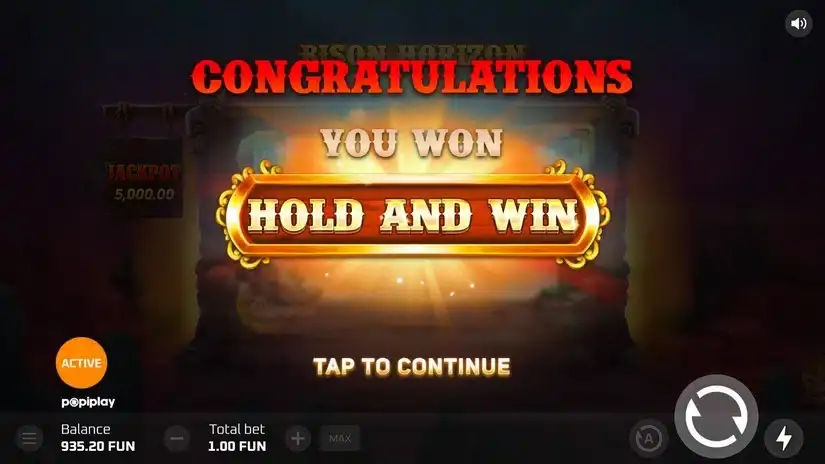 Bison Horizon Hold and Win slot screenshot 5