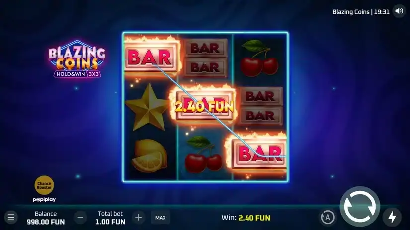 Blazing Coins Hold and Win slot screenshot 3