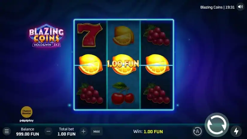 Blazing Coins Hold and Win slot screenshot 2