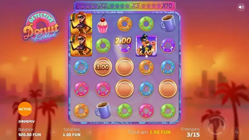 Detective Donut Kickback slot screenshot 4