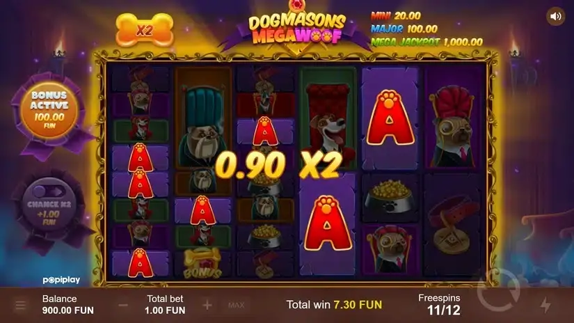 Dogmasons MegaWOOF slot screenshot 