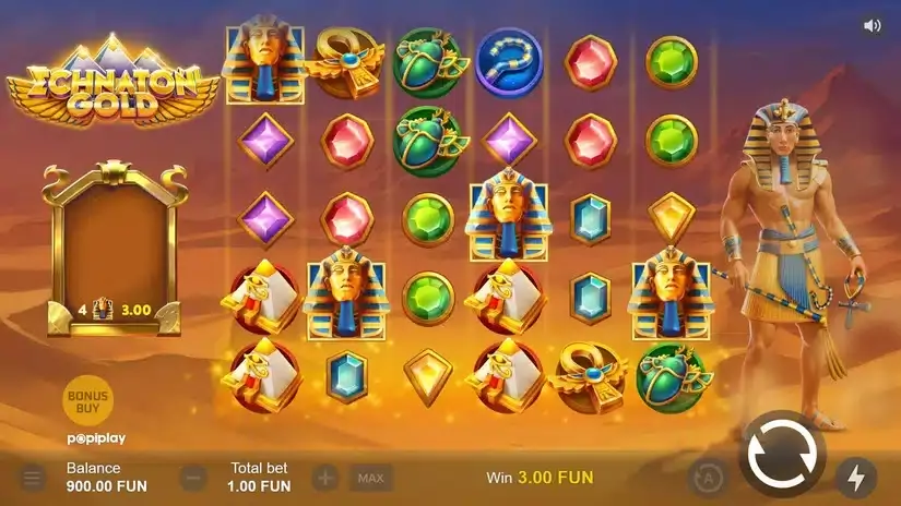 Echnaton Gold slot screenshot 2
