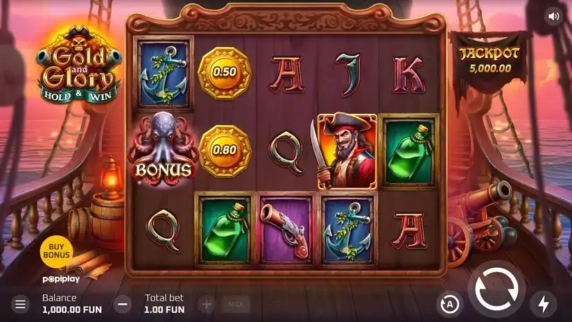 Gold And Glory Hold and Win slot screenshot 