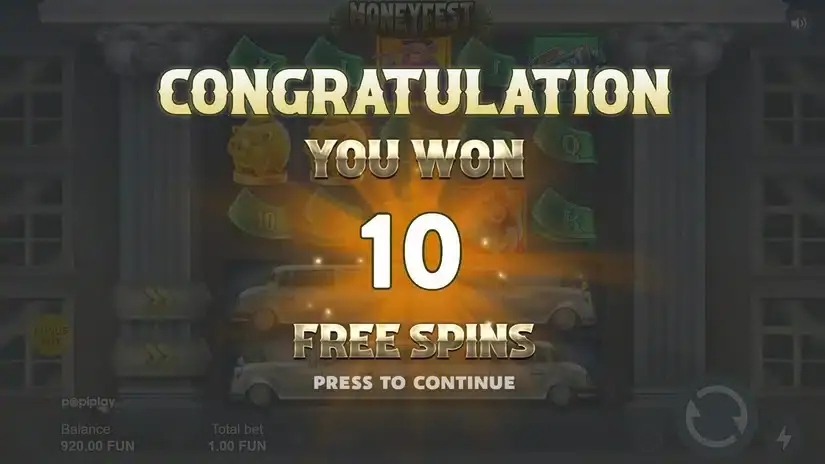 Moneyfest slot screenshot 3