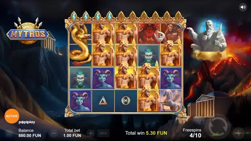Mythos slot screenshot 4