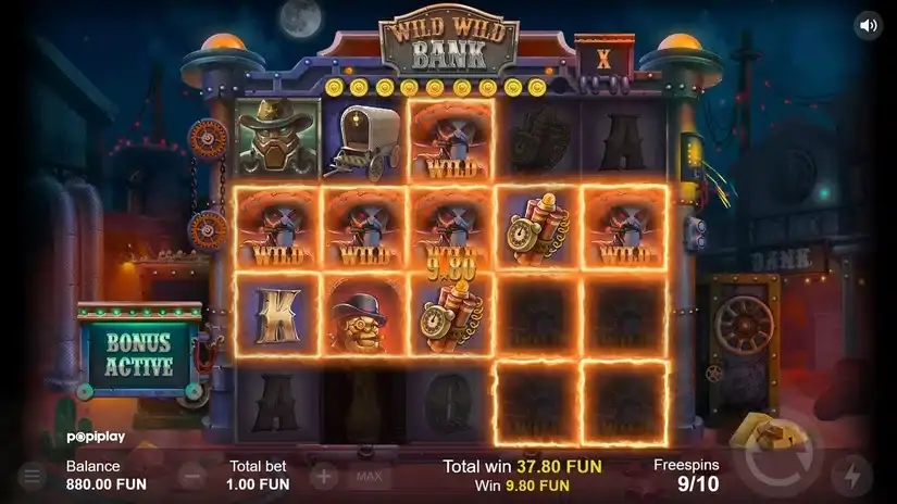 Wild Wild Bank slot screenshot 