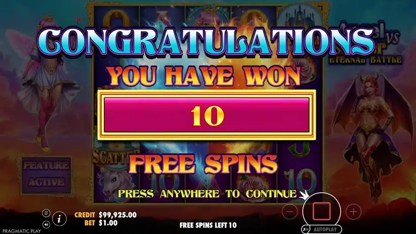 Angel Vs Sinner Eternal Battle slot screenshot 3