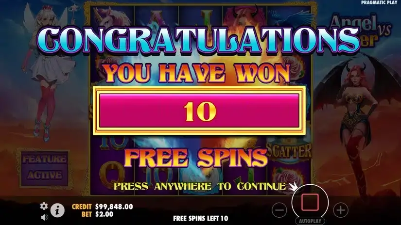 Angel vs Sinner slot screenshot 3