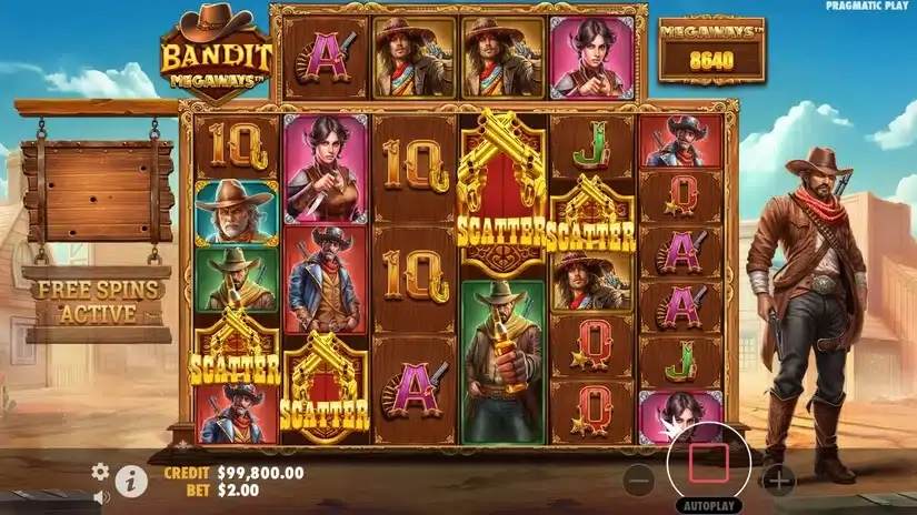 Bandit Megaways slot screenshot 2