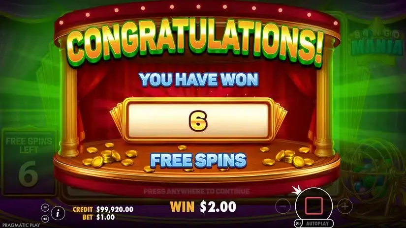 Bingo Mania slot screenshot 5