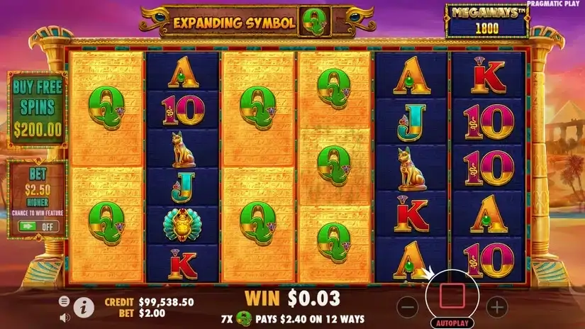 Book of Tut Megaways slot screenshot 3