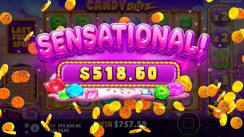 Candy Blitz slot screenshot 