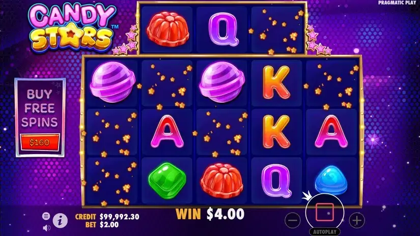 Candy Stars slot screenshot 2
