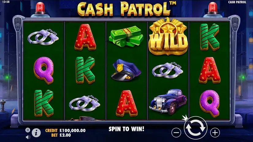 Cash Patrol slot screenshot 