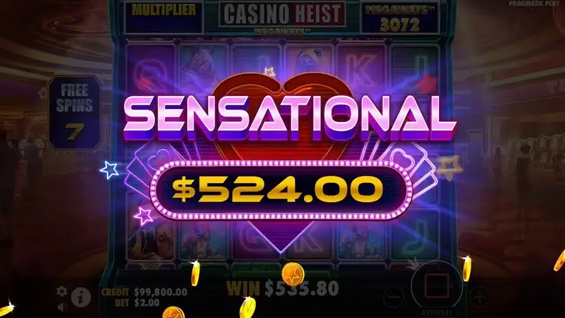 Casino Heist Megaways slot screenshot 
