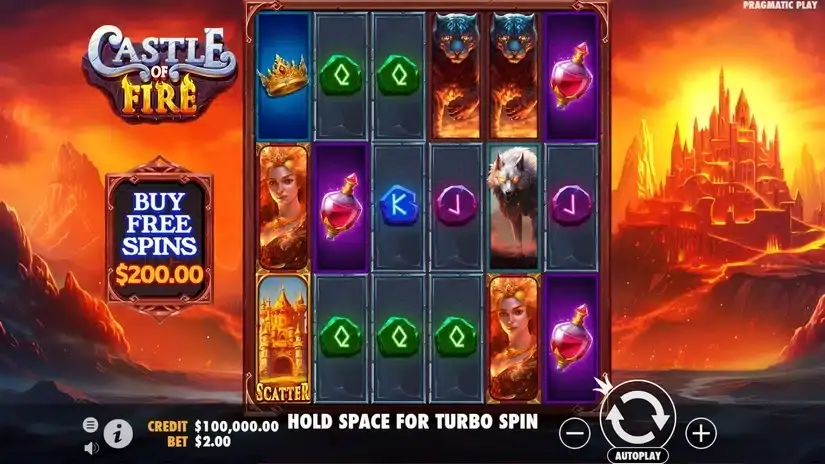 Castle of Fire slot screenshot 