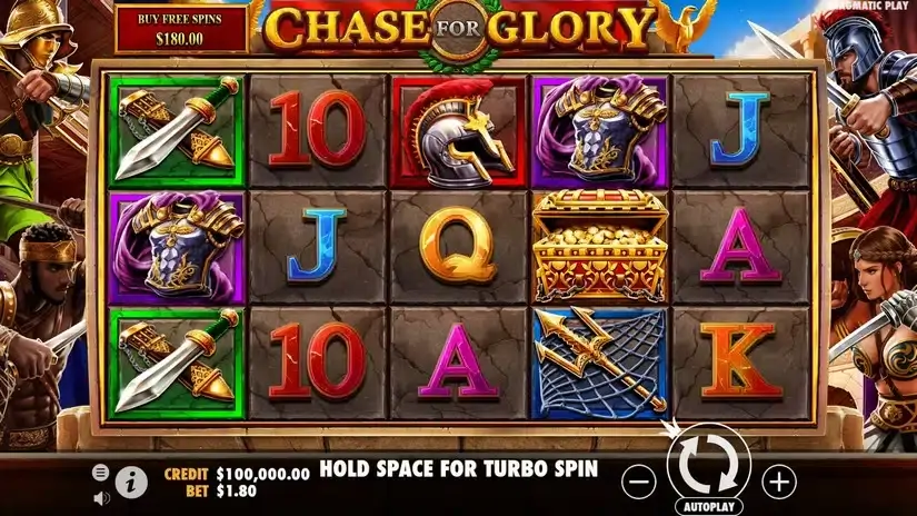 Chase for Glory slot screenshot 2