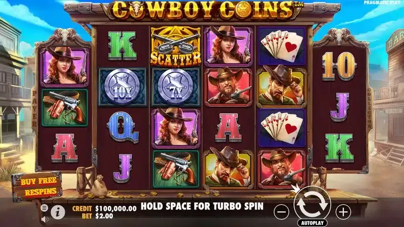 Cowboy Coins slot screenshot 