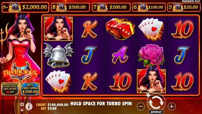 Devilicious slot screenshot 1