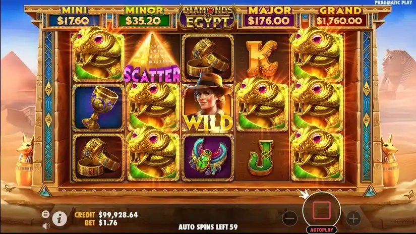 Diamonds Of Egypt slot screenshot 3