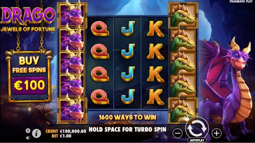 Drago – Jewels of Fortune slot screenshot 1