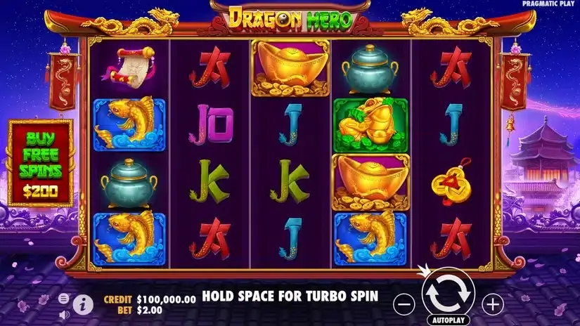 Dragon Hero slot screenshot 