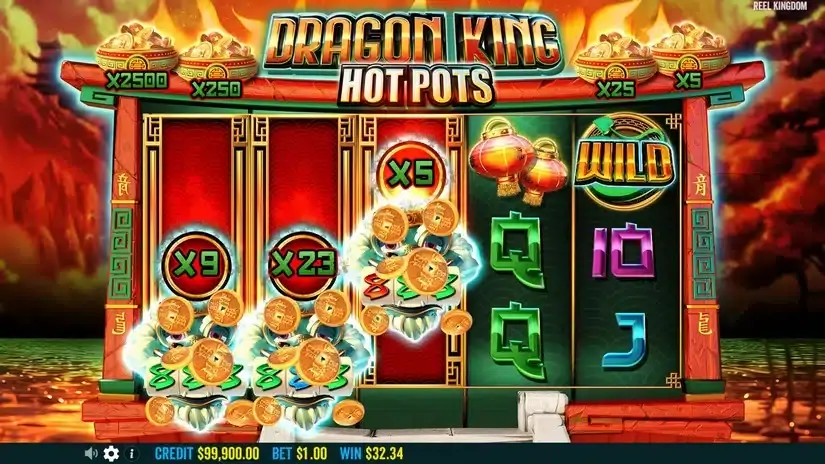 Dragon King Hot Pots slot screenshot 4