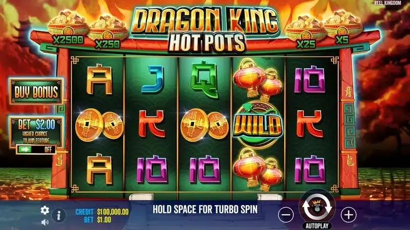 Dragon King Hot Pots slot screenshot 