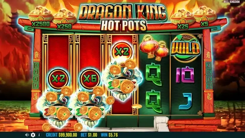 Dragon King Hot Pots slot screenshot 3