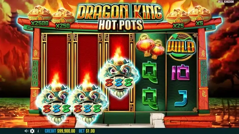 Dragon King Hot Pots slot screenshot 2