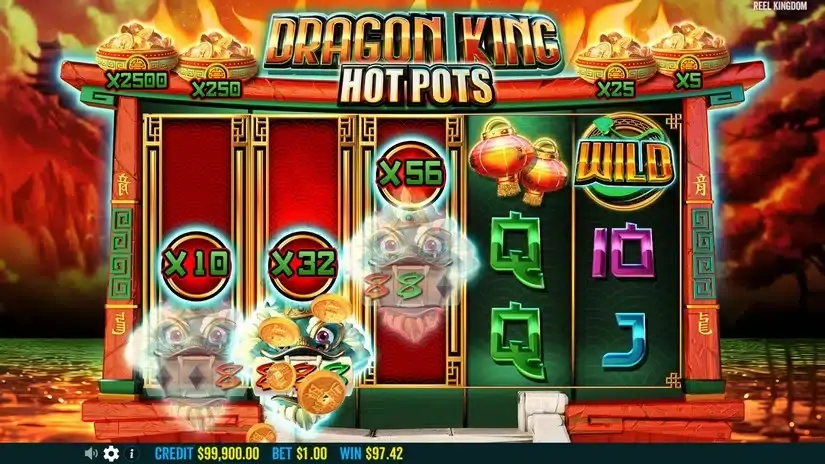 Dragon King Hot Pots slot screenshot 
