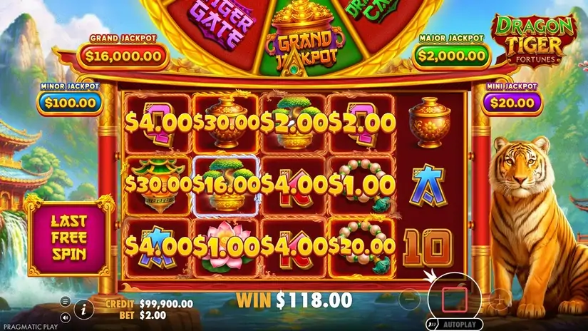 Dragon Tiger Fortunes slot screenshot 5
