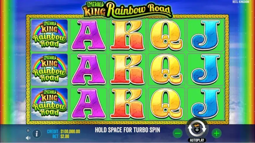 Emerald King Rainbow Road slot screenshot 