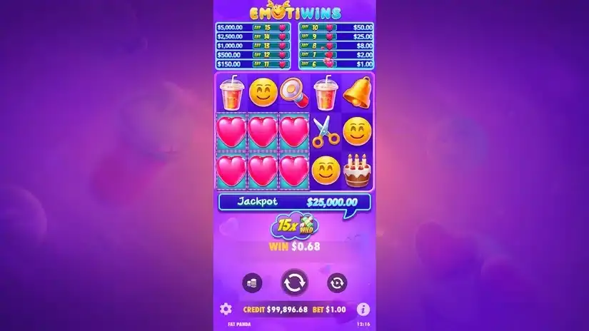 Emotiwins slot screenshot 3
