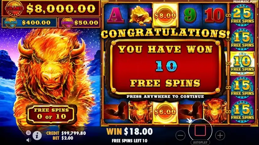 Fire Stampede slot screenshot 3