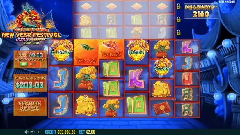 Floating Dragon New Year Festival Ultra Megaways Hold & Spin slot screenshot 5