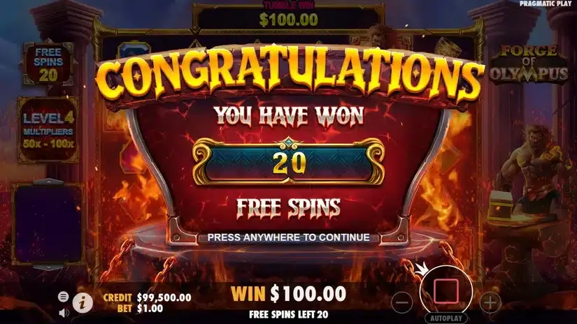 Forge of Olympus slot screenshot 4