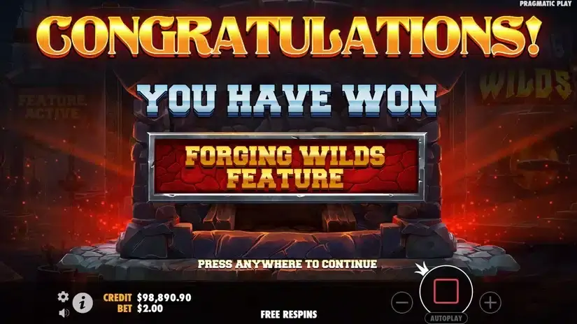 Forging Wilds slot screenshot 3