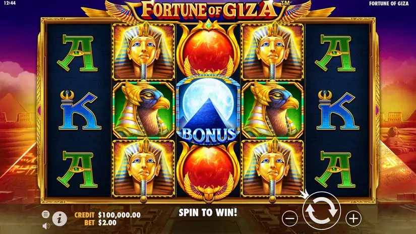 Fortune of Giza slot screenshot 