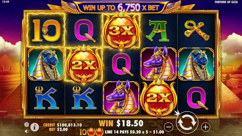 Fortune of Giza slot screenshot 2