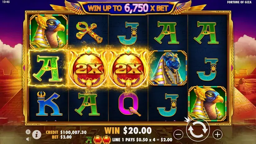 Fortune of Giza slot screenshot 3