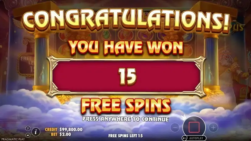 Fortune of Olympus slot screenshot 3