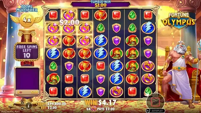 Fortune of Olympus slot screenshot 4