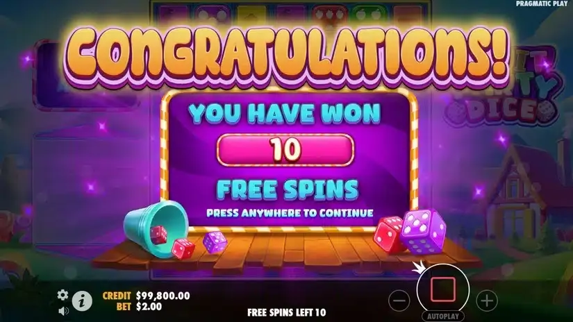 Fruit Party Dice slot screenshot 3