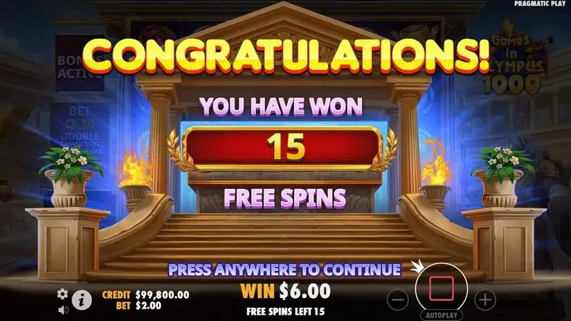 Games in Olympus 1000 slot screenshot 3